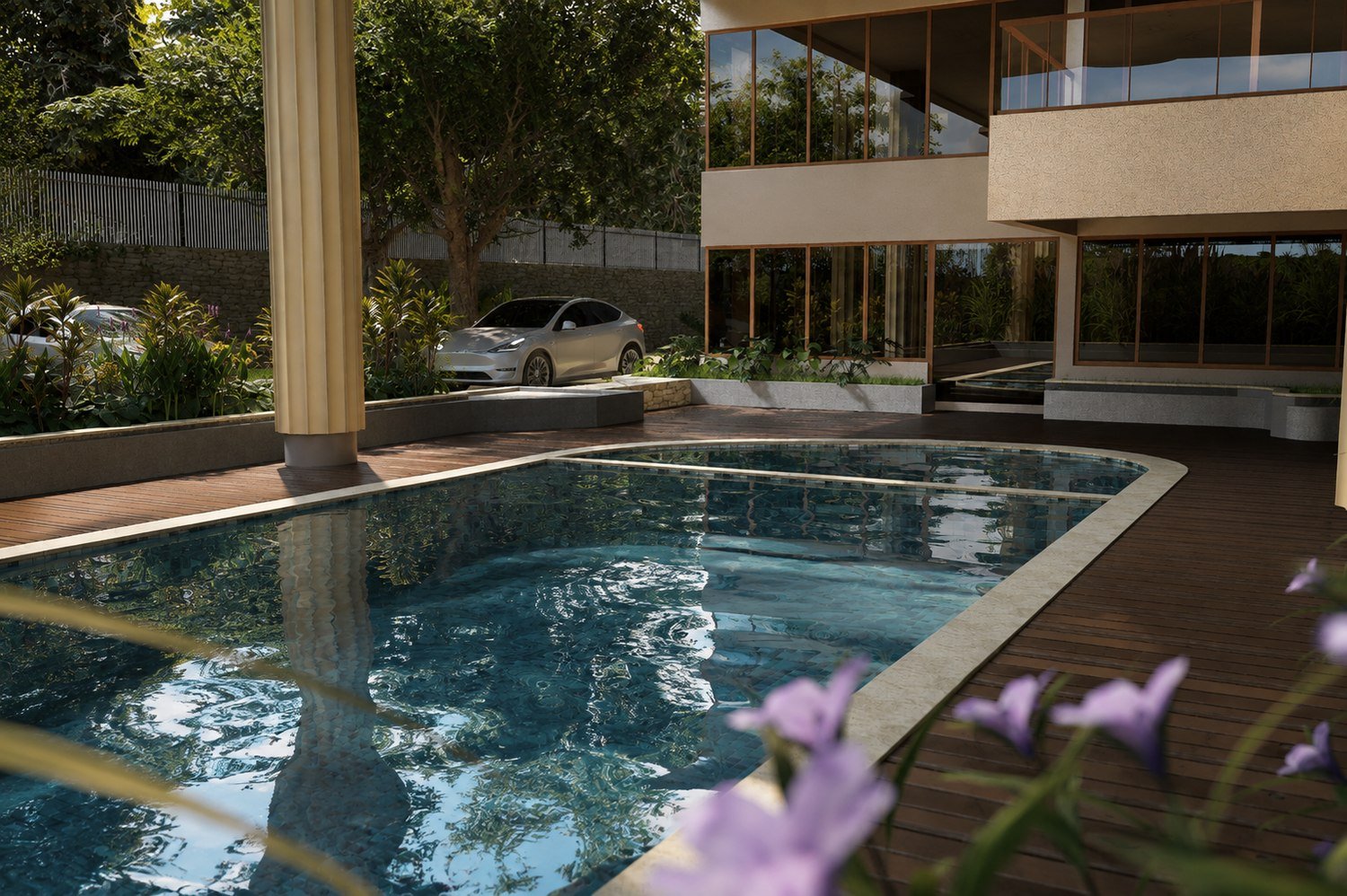 Axis Niran landscaped pool deck